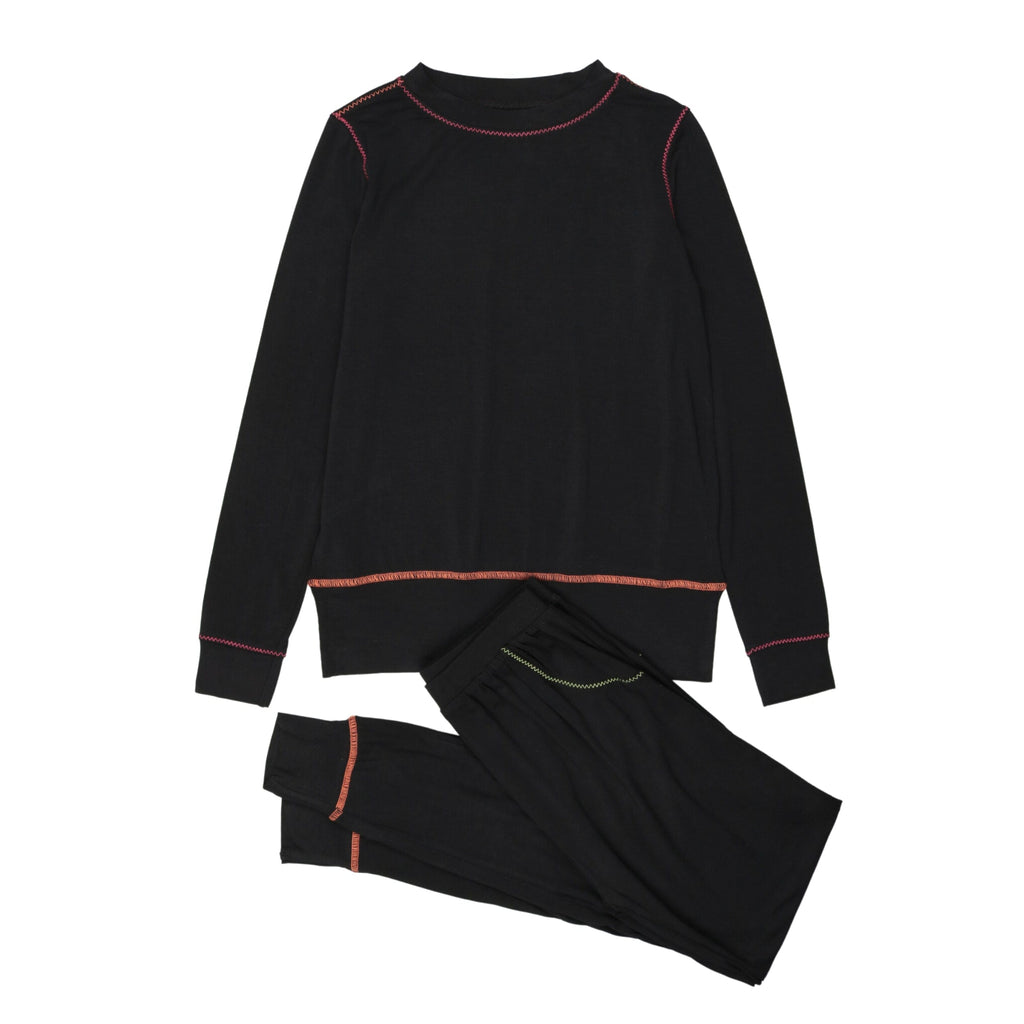 Bee&Dee Pajamas Jellybeanzkids Bee & Dee Black Neon Stitch Loungewear