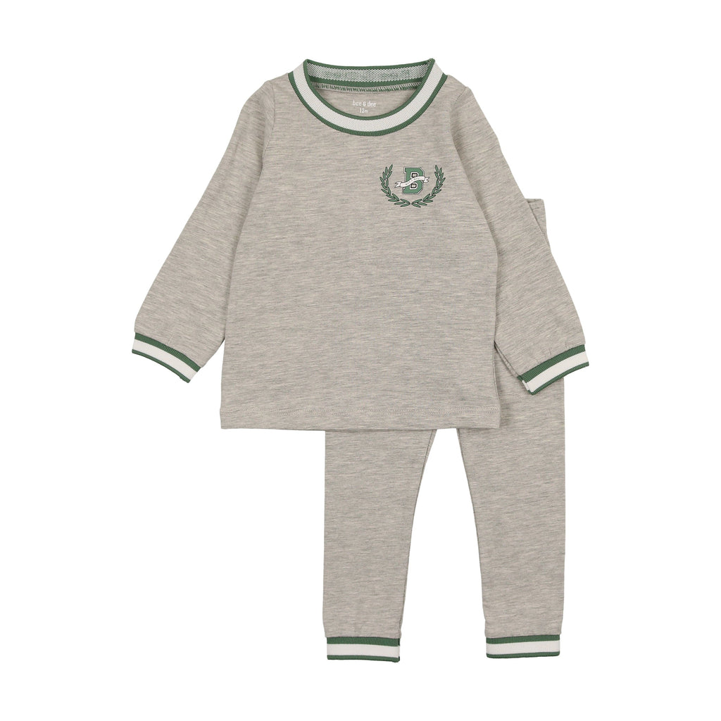 Bee&Dee Pajamas Jellybeanzkids Bee & Dee Modal Varsity Loungewear-Thunder