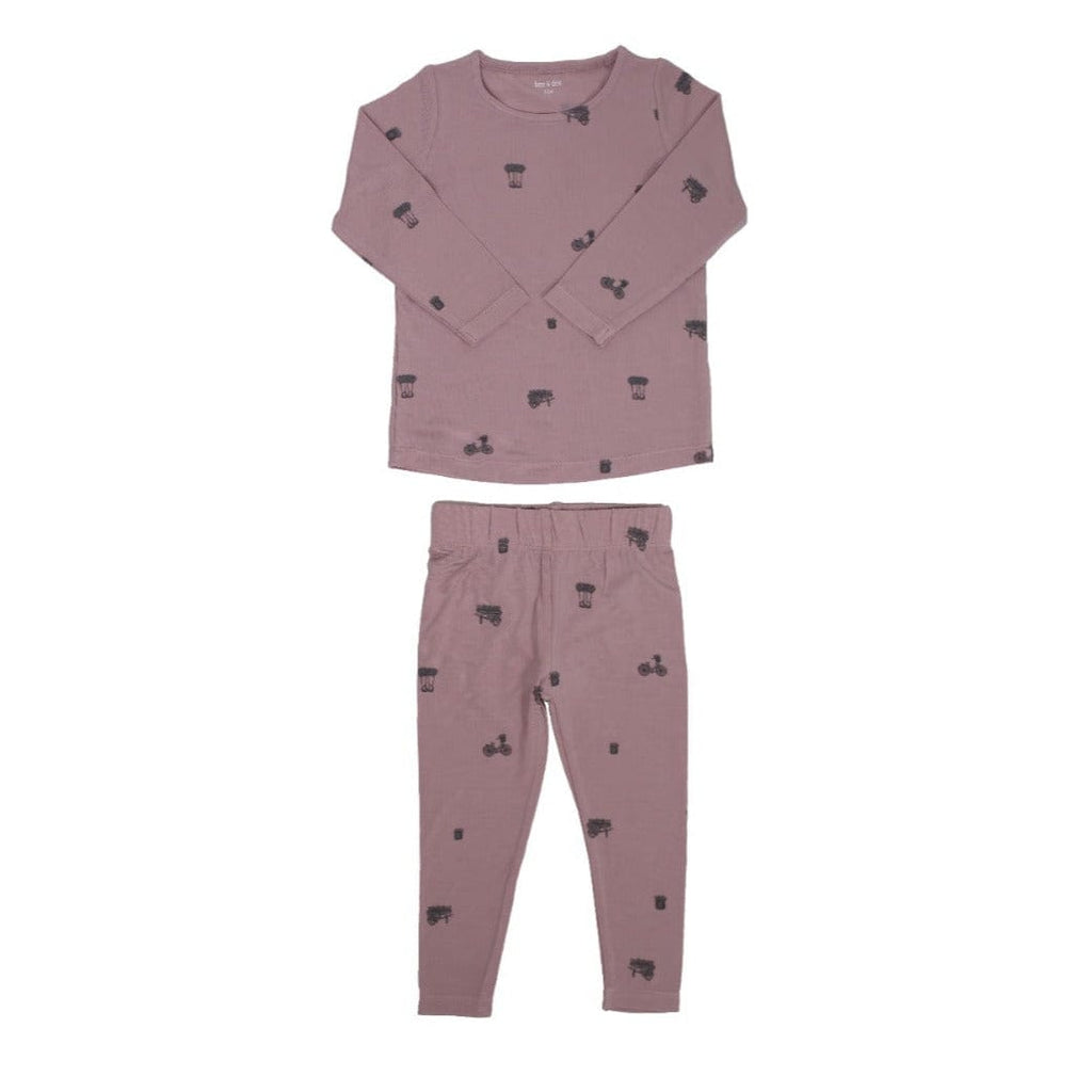 Bee&Dee Pajamas Jellybeanzkids Bee & Dee Printed Modal Pajamas-Pink