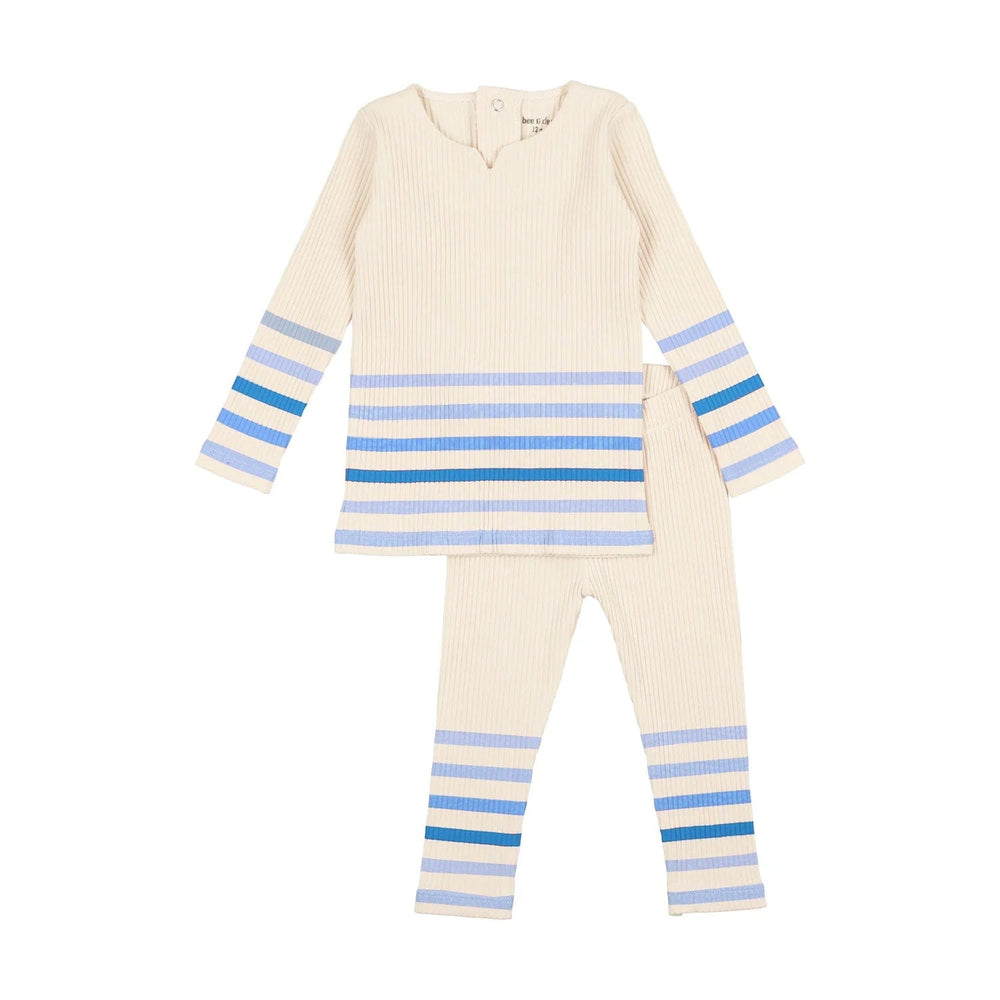 Bee&Dee Pajamas Jellybeanzkids Bee & Dee Striped Collection Loungewear- Boy Birch