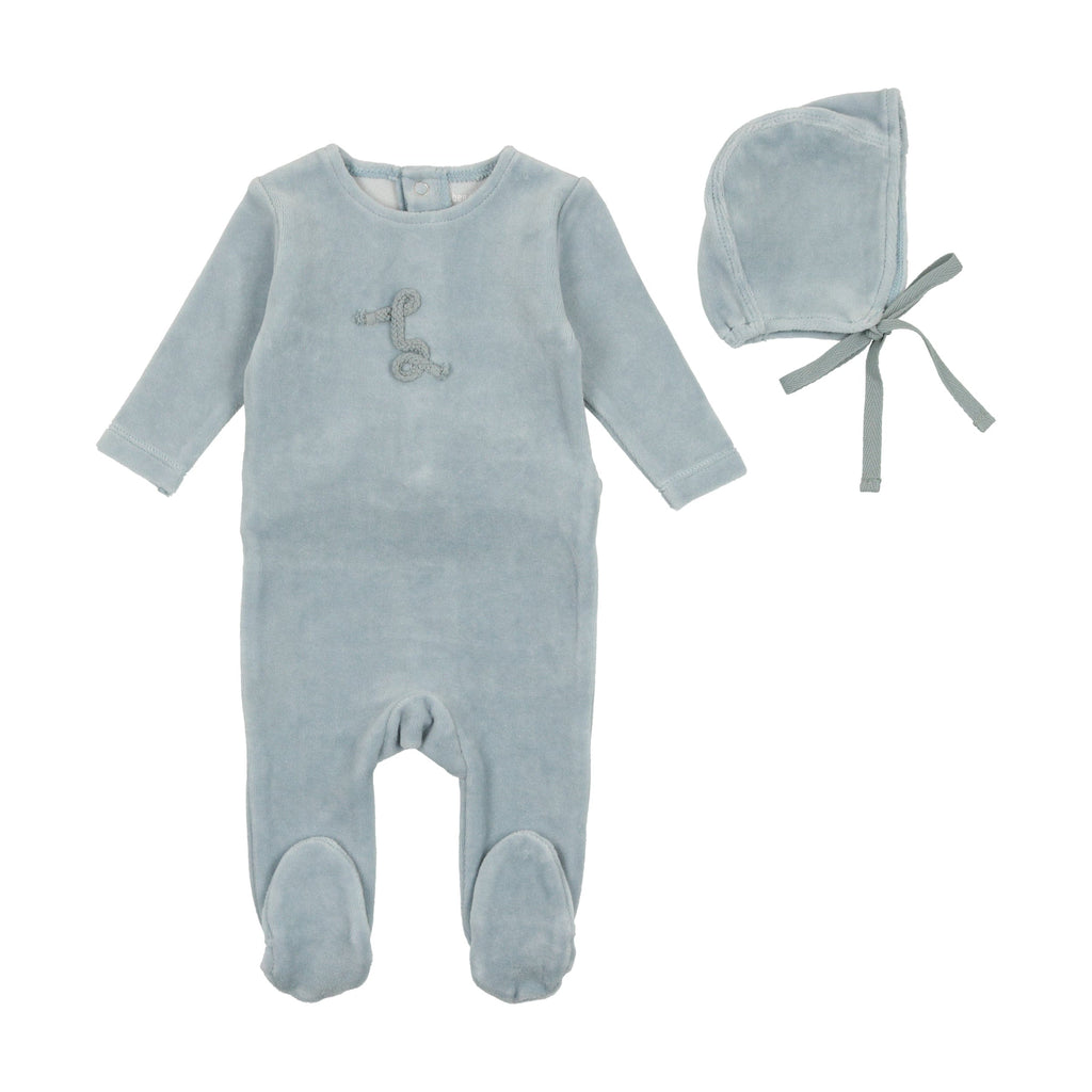 Bee&Dee Set Jellybeanzkids Bee & Dee Classic Velour Layette Set- Powder Blue 3M