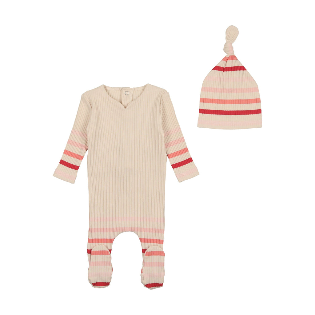 Bee&Dee Set Jellybeanzkids Bee & Dee Stripe Collection Layette Set- Girl Birch