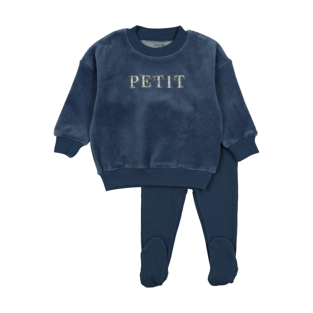 Bee&Dee set Jellybeanzkids Bee & Dee Velour Petite Two Piece -Marina