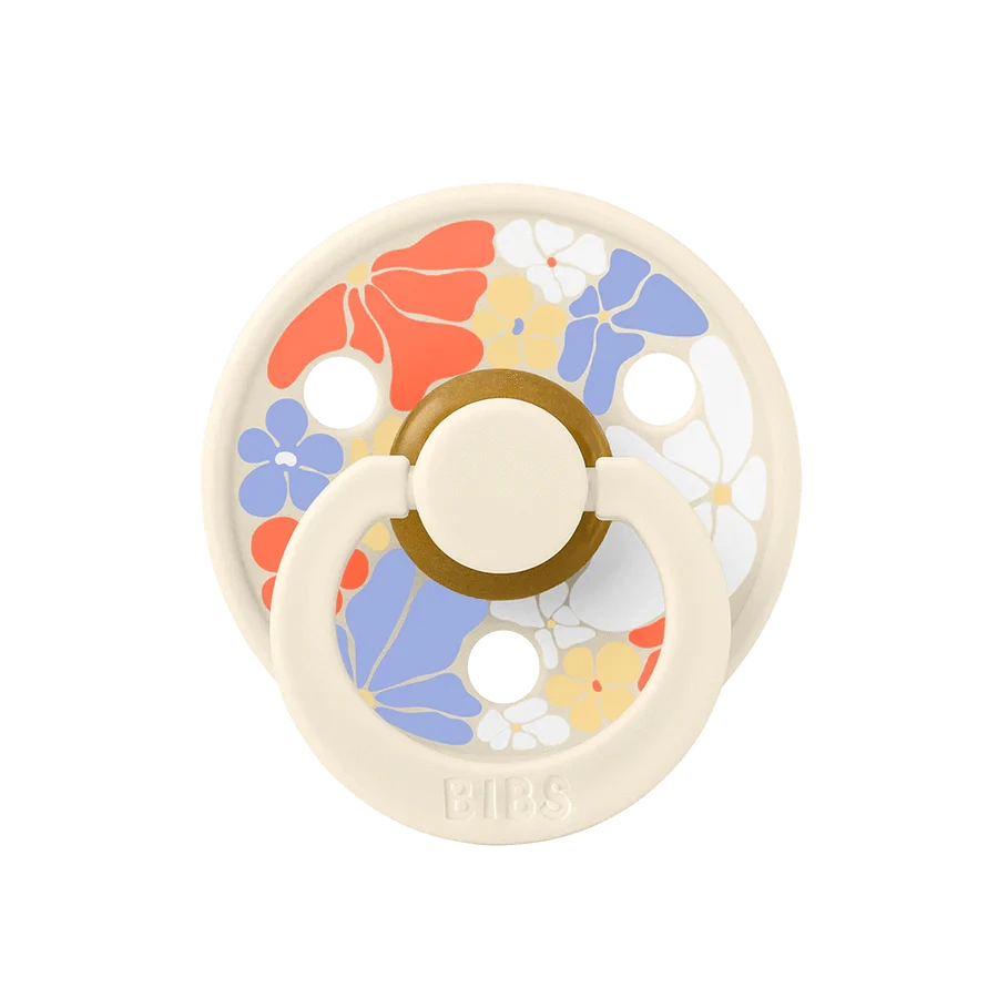 Bibs Accessories Jellybeanzkids BIBS Natural Rubber Latex Studio Color Morning Bloom Paci- Ivory Mix 1