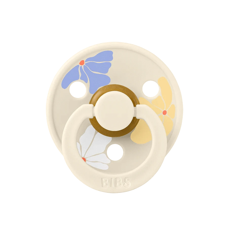 Bibs Accessories Jellybeanzkids BIBS Natural Rubber Latex Studio Color Morning Bloom Paci- Ivory Mix 1