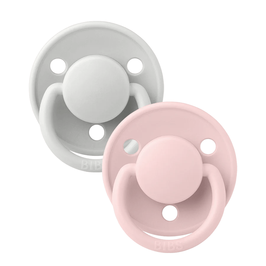 Bibs Accessories Jellybeanzkids Bibs DeLux Silicone Pacifier 2 Pack - Haze/Blossom