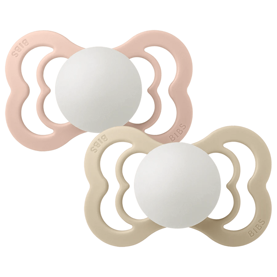 Bibs Accessories Jellybeanzkids Bibs Supreme Latex Pacifier 2 Pack - Blush Glow/Vanilla Glow