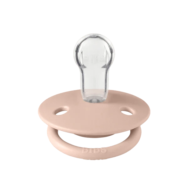 Bibs Accessories Jellybeanzkids Bibs De Lux  Silicone Round Pacifier 2 Pack - Ivory/Blush OS