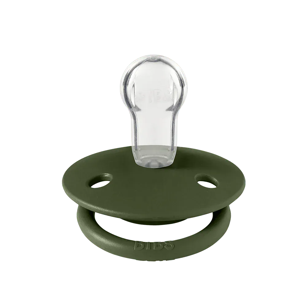 Bibs Accessories Jellybeanzkids Bibs De Lux Silicone Round Pacifier 2 Pack- Sage/Hunter Green OS