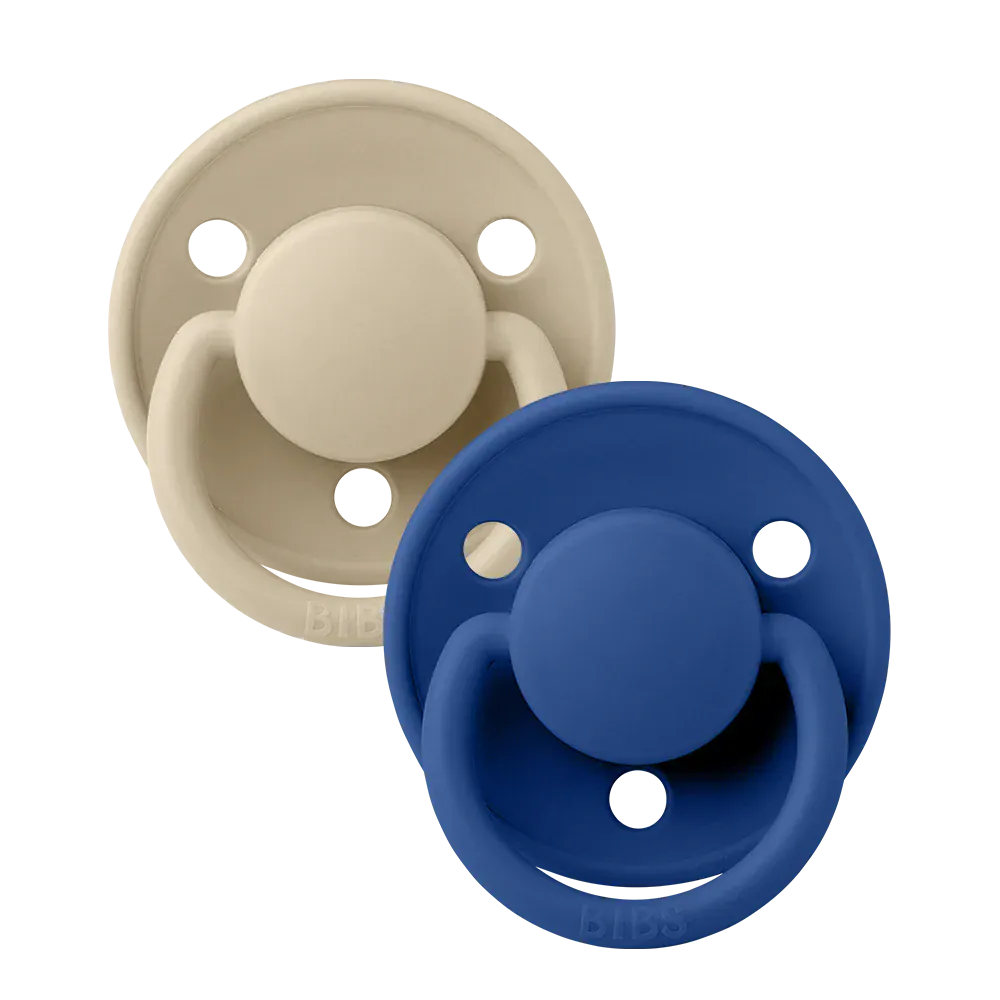 Bibs Accessories Jellybeanzkids Bibs DeLux Silicone Pacifier 2 Pack - Vanilla/ Cornflower OS