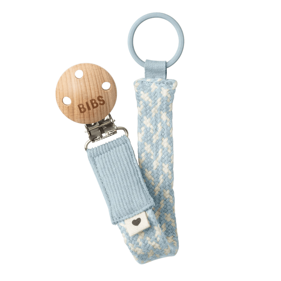 Bibs Accessories Jellybeanzkids Bibs Paci Braid - Blue/Ivory OS