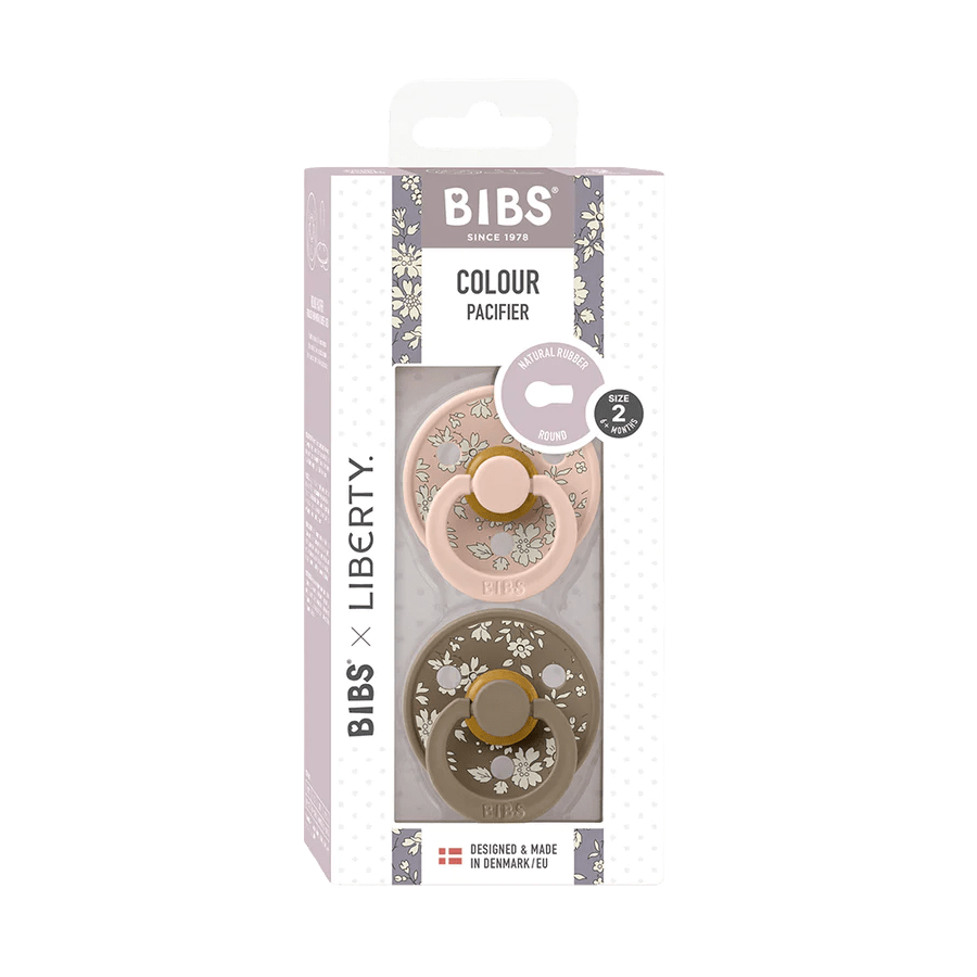 Bibs Accessories Jellybeanzkids BIBS x LIBERTY Capel Natural Rubber Latex Round Paci- Blush Mix OS