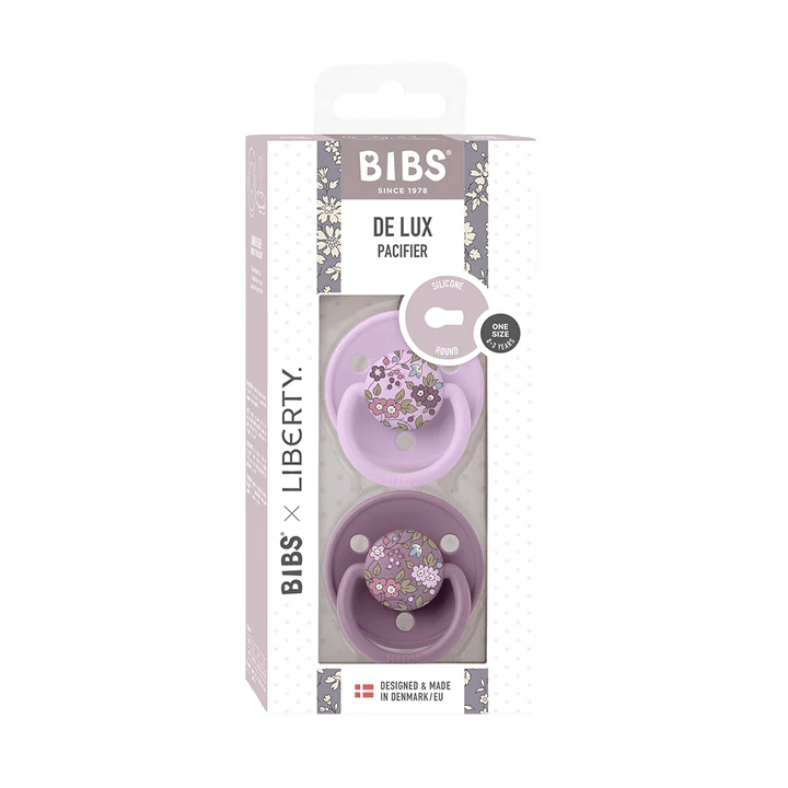 Bibs Accessories Jellybeanzkids BIBS x LIBERTY De Lux Silicone Round Paci- Mauve Mix OS