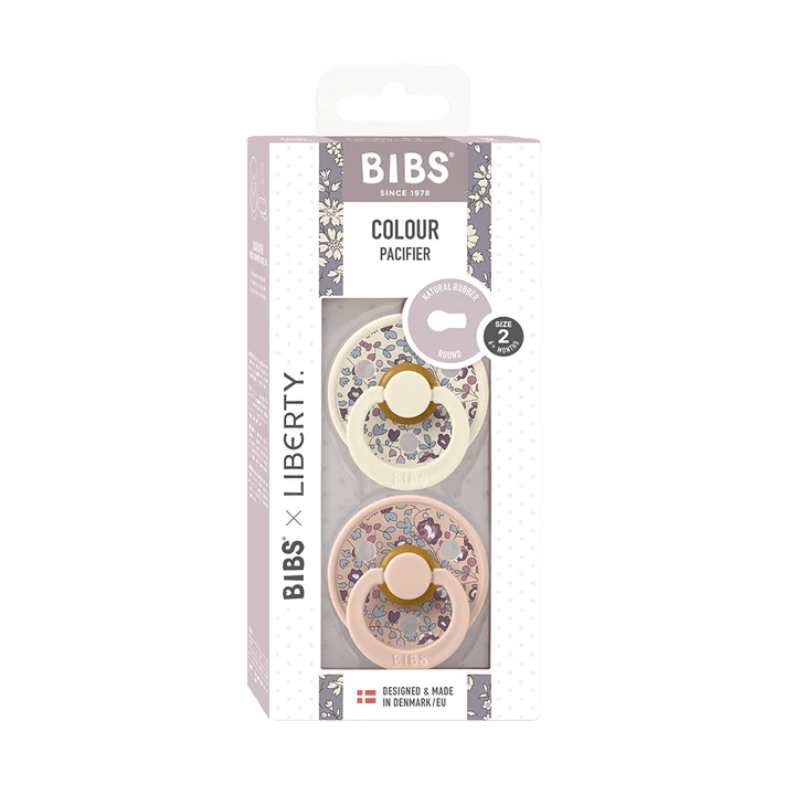 Bibs Accessories Jellybeanzkids BIBS x LIBERTY Eloise Natural Rubber Latex Round Paci-  Blush Mix OS