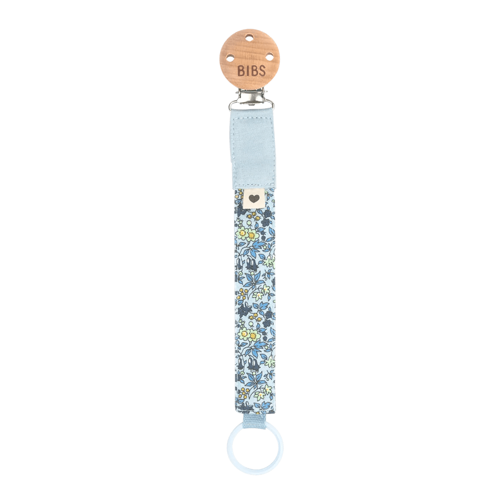 BIBS x LIBERTY Pacifier Clip Chamomile Lawn Baby Blue JellyBeanz Kids
