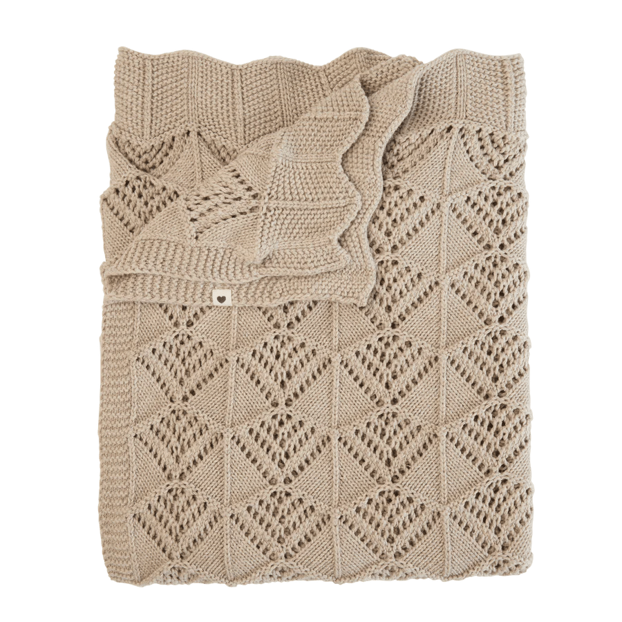 Bibs Blanket Jellybeanzkids BIBS Knitted Blanket Wavy- Vanilla OS