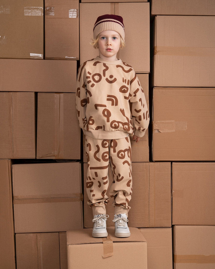 Bonnie & The Gang Sweater Jellybeanzkids Bonnie & The Gang Rumi Sweater- Cafe Mocha