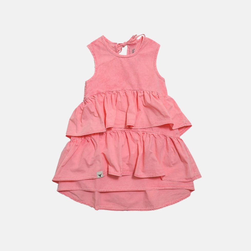 Booso Dress Jellybeanzkids Booso Wave Dress-Pink