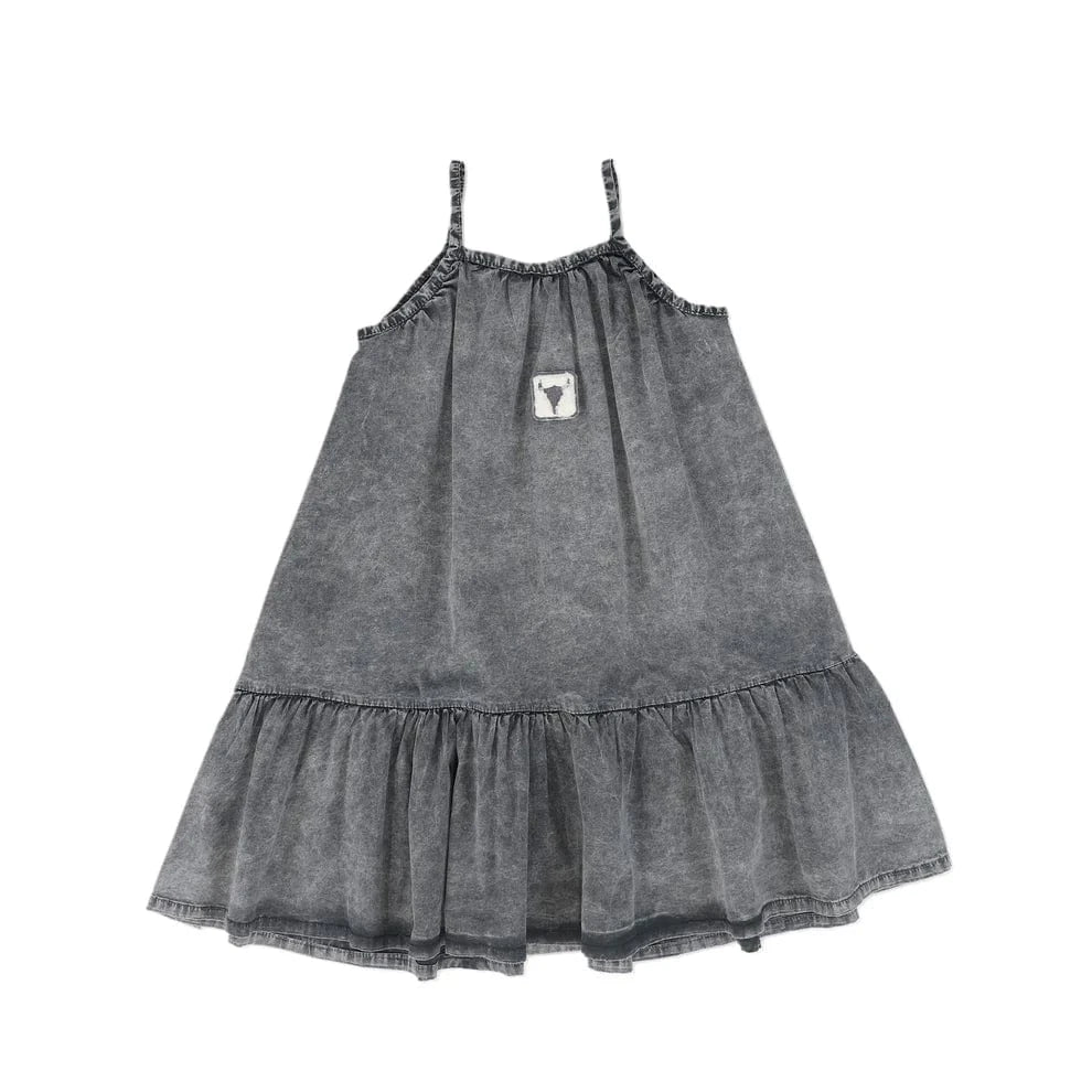Booso Dress Jellybeanzkids Booso Wave Long Dress- Acid