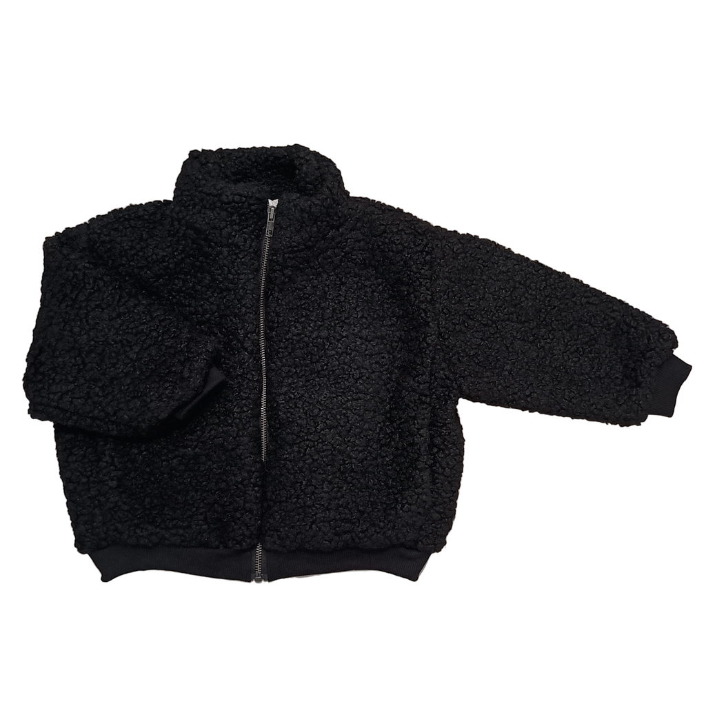 Booso jacket Jellybeanzkids Booso Teddy Coat- Black