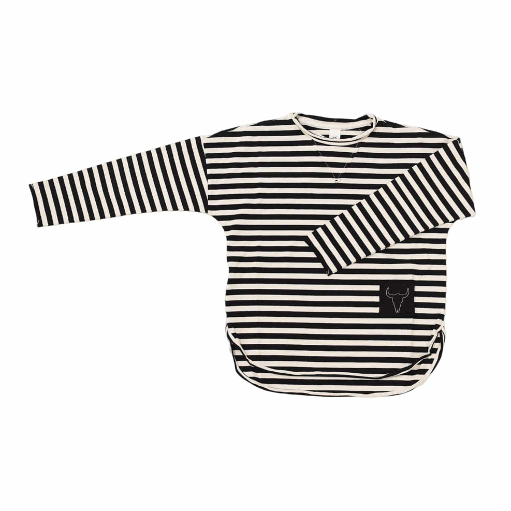 Booso T-shirt Jellybeanzkids Booso Bison Striped Long Sleeve T-shirt