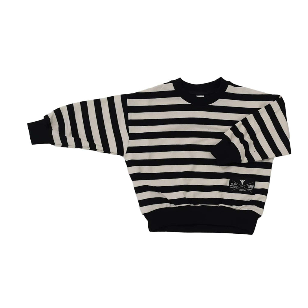 Booso T-shirt Jellybeanzkids Booso French Terry Striped Sweatshirt