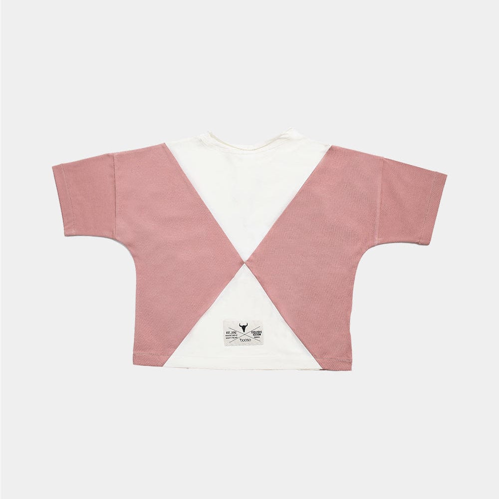 Booso T-shirt Jellybeanzkids Booso Panal Tee- Pink/Ecru