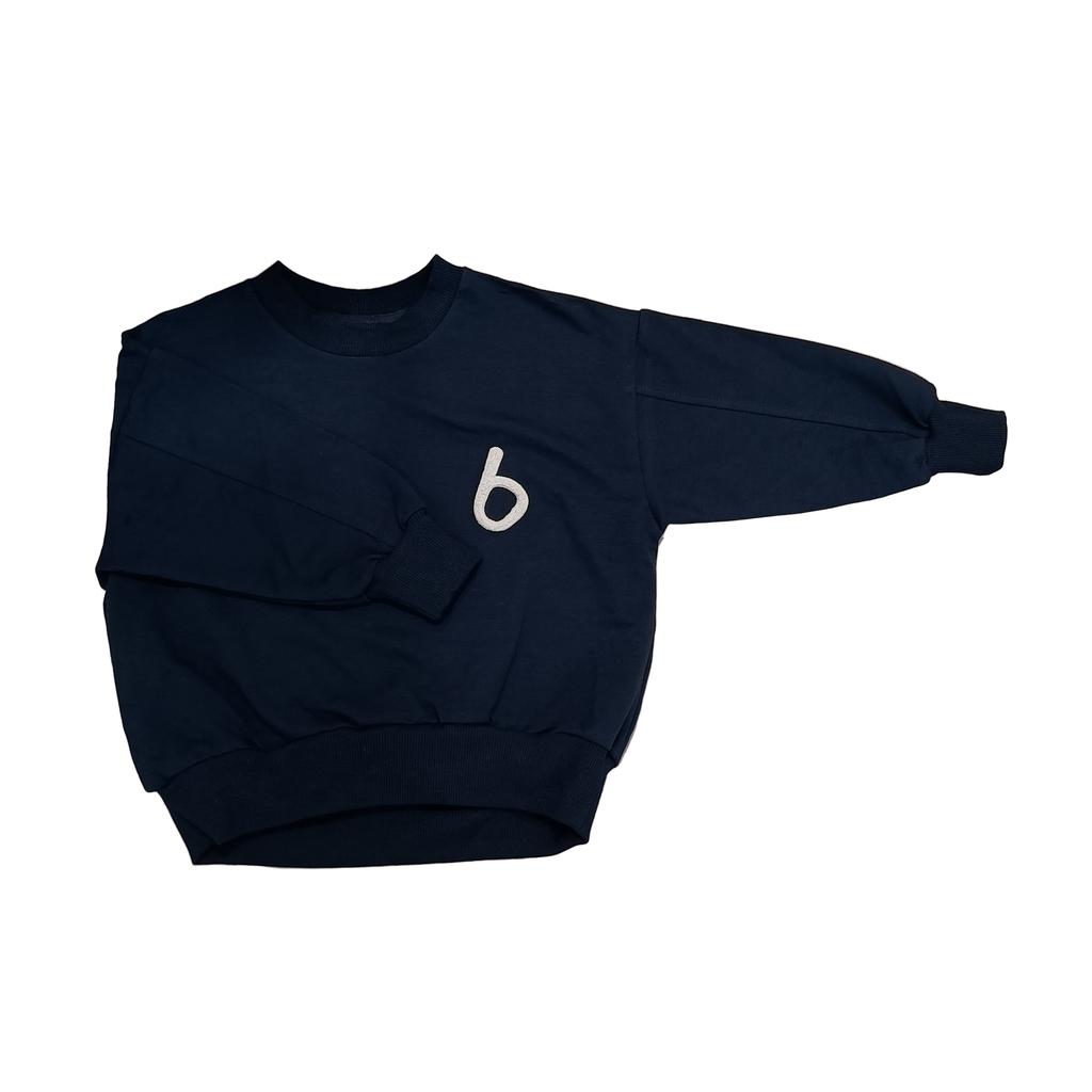 Booso T-shirt Jellybeanzkids Booso Simple Sweatshirt- Navy