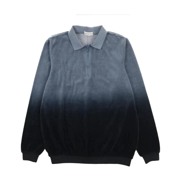 Bopop Sweatshirt Jellybeanzkids Bopop Blue Velour Ombre Polo