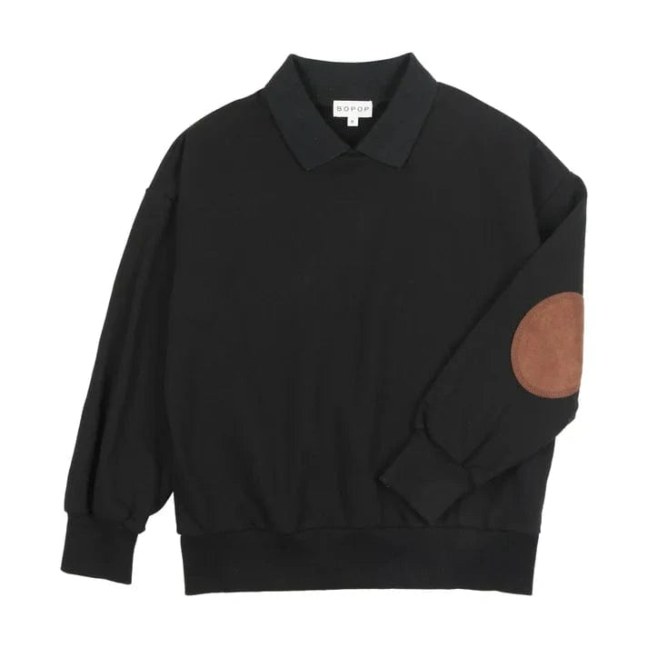 Bopop Sweatshirt Jellybeanzkids Bopop Suede Patch Sweatshirt Polo