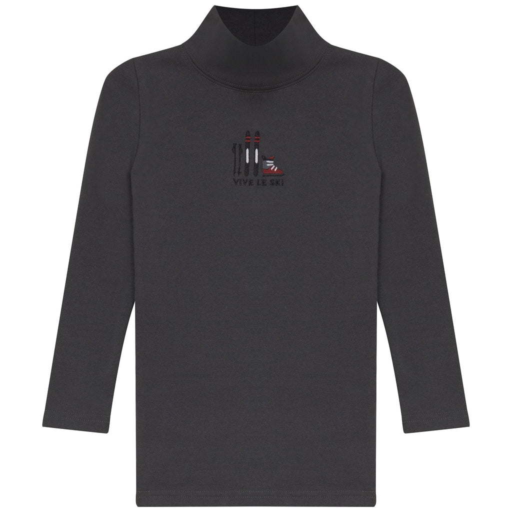 Calla Lili Blouse Jellybeanzkids Calla Lili Ski Collection Mock Neck- Grey