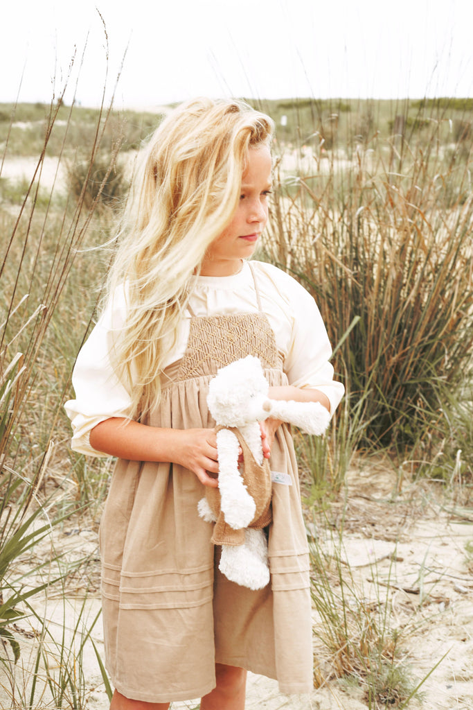 Calla Lili dress Jellybeanzkids Calla Lili Apron Jumper- Camel