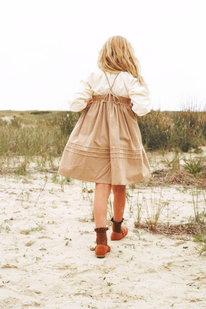 Calla Lili dress Jellybeanzkids Calla Lili Apron Jumper- Camel