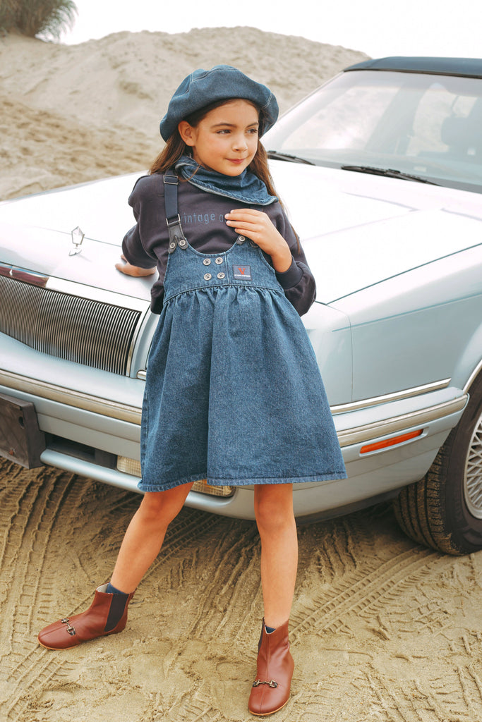 Calla Lili dress Jellybeanzkids Calla Lili Denim Collection- Blue Denim