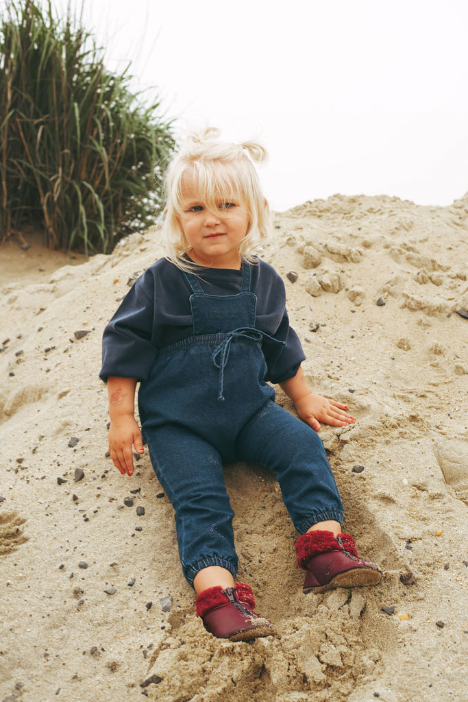 Calla Lili Romper Jellybeanzkids Calla Lili Denim Collection Girls Romper- Blue Denim