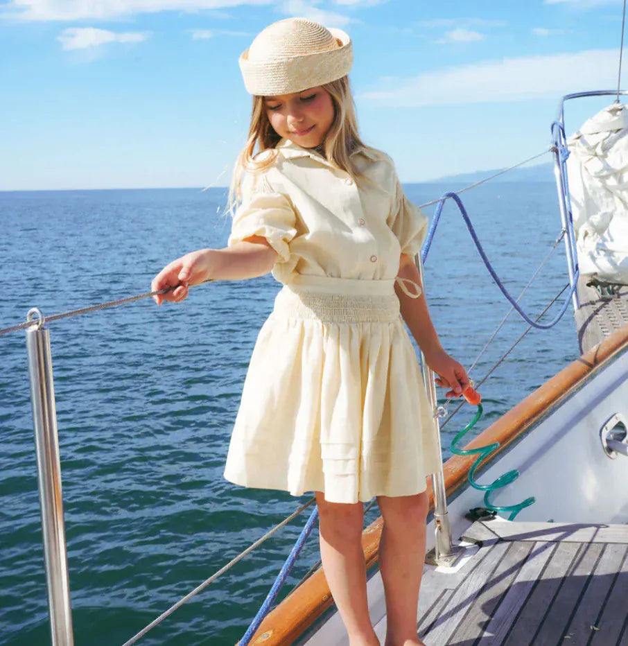Calla Lili Linen Skirt - Yellow – JellyBeanz Kids