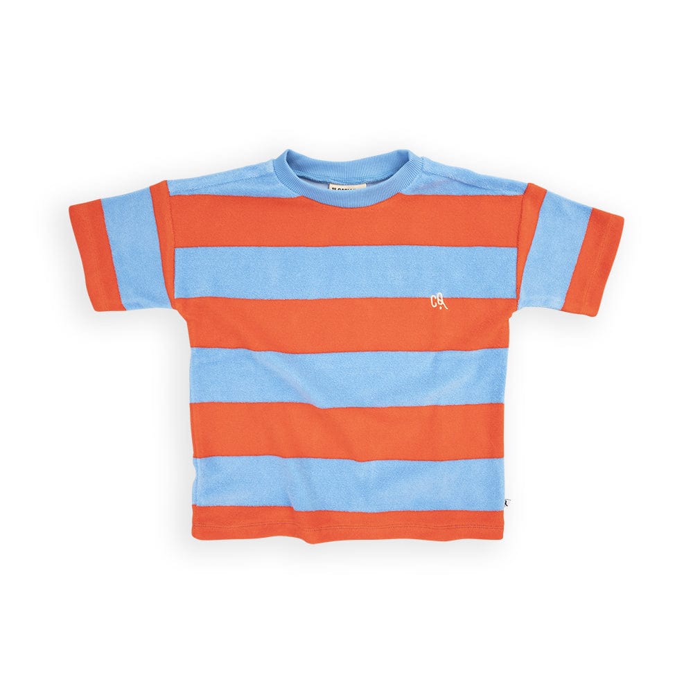 Carlijnq T-shirt Jellybeanzkids Carlinq Striped Oversized T-shirt- Red/Blue