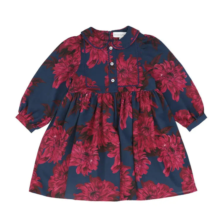 Christina Rohde Navy Floral Dress