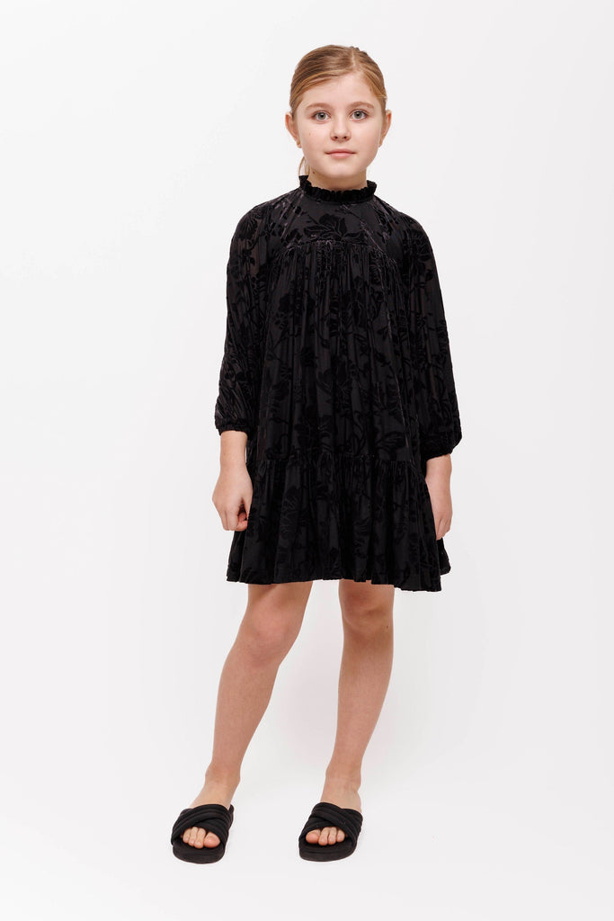 Christina Rohde Dress Jellybeanzkids Olivia Rohde Black Velvet Floral Dress