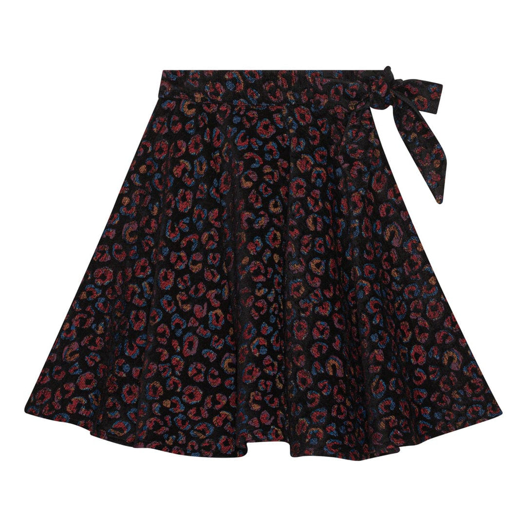 Christina Rohde Skirt Jellybeanzkids Christina Rohde Black Velvet Leopard Skirt