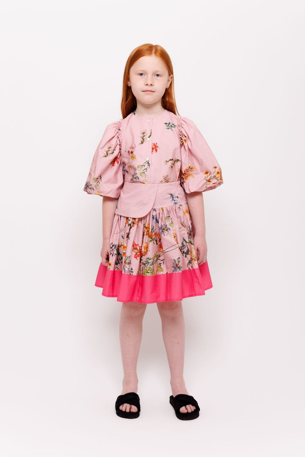 christina rohde blue floral dress Wells Stretch Cotton Midi Dress