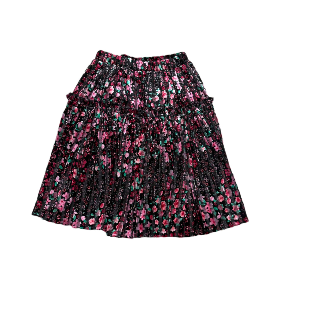 Christina Rohde Skirt Jellybeanzkids Olivia Rohde Velour Mini Floral Skirt