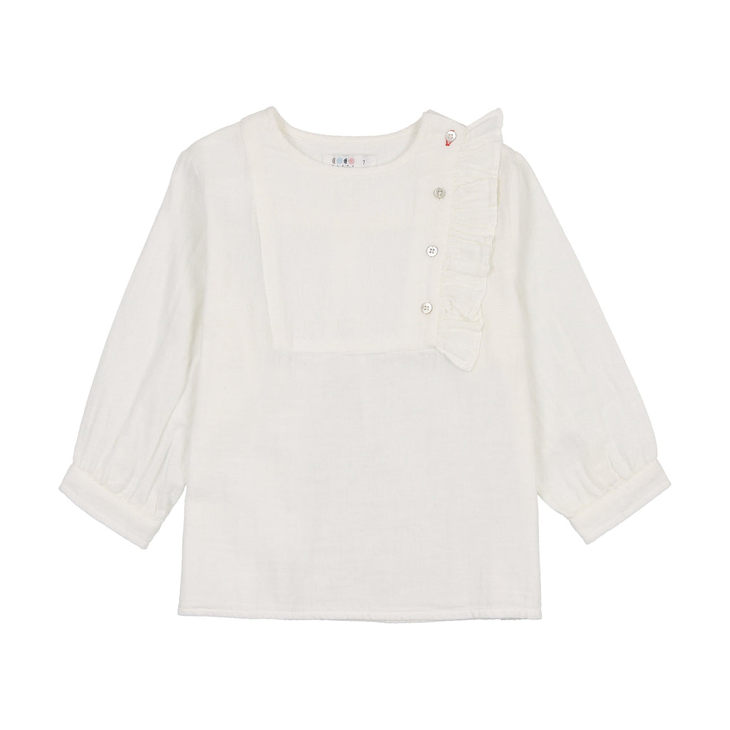 Coco Blanc Blouse Jellybeanzkids Coco Blanc Ruffle Blouse