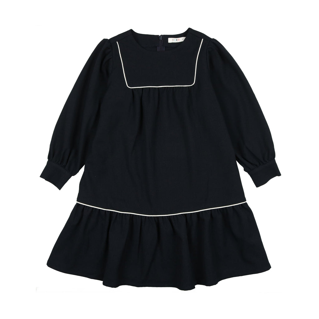 Coco Blanc Dress Jellybeanzkids Coco Blanc Swing Dress-Navy