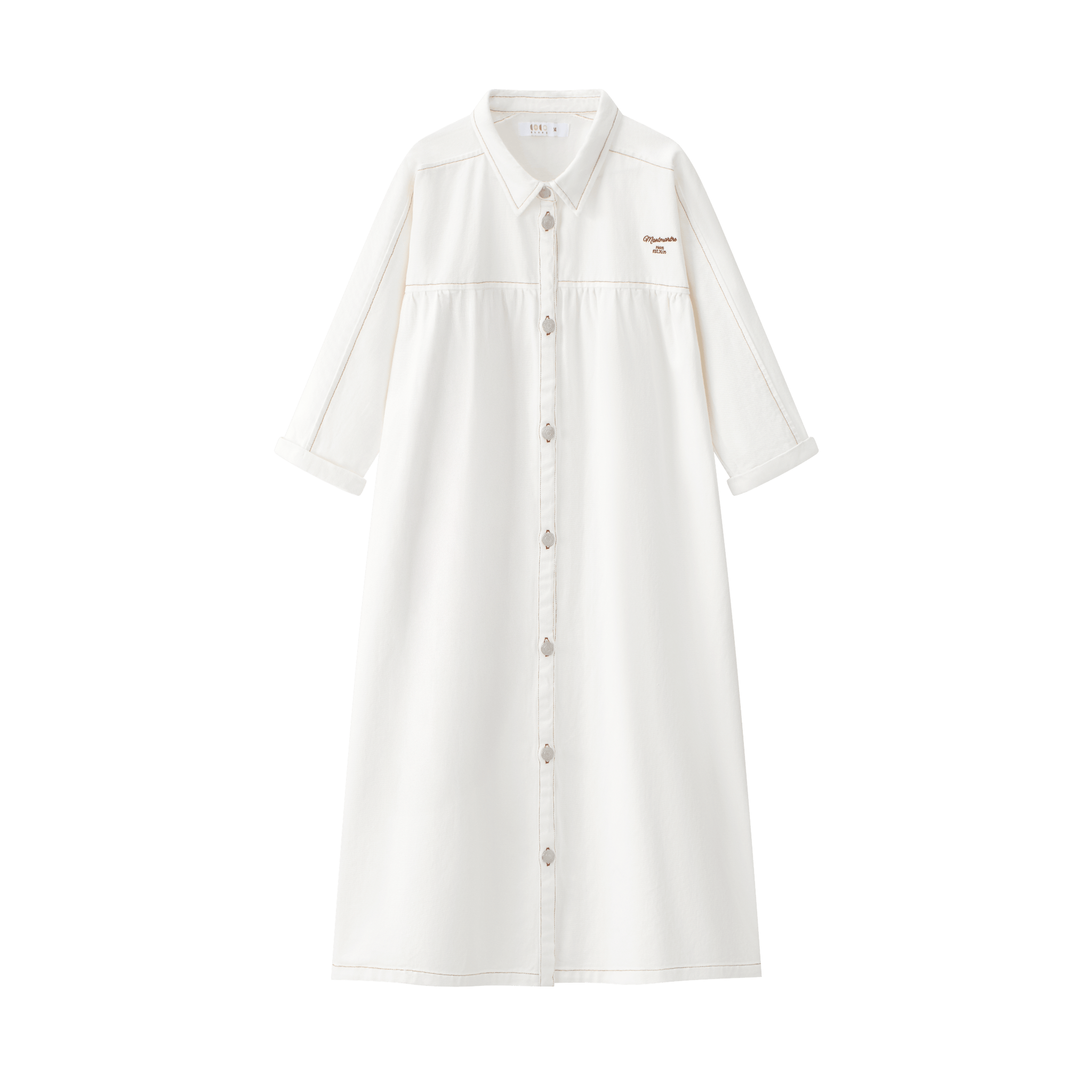strapless open back dress Coco Blanc White Denim 3/4 Shirt Dress – JellyBeanz Kids