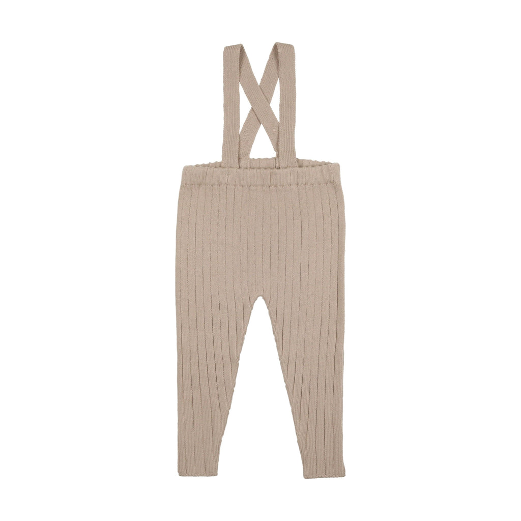 Coco Blanc Jumpsuits & Rompers Jellybeanzkids Coco Blanc Ribbed Knit Overalls- Oatmeal