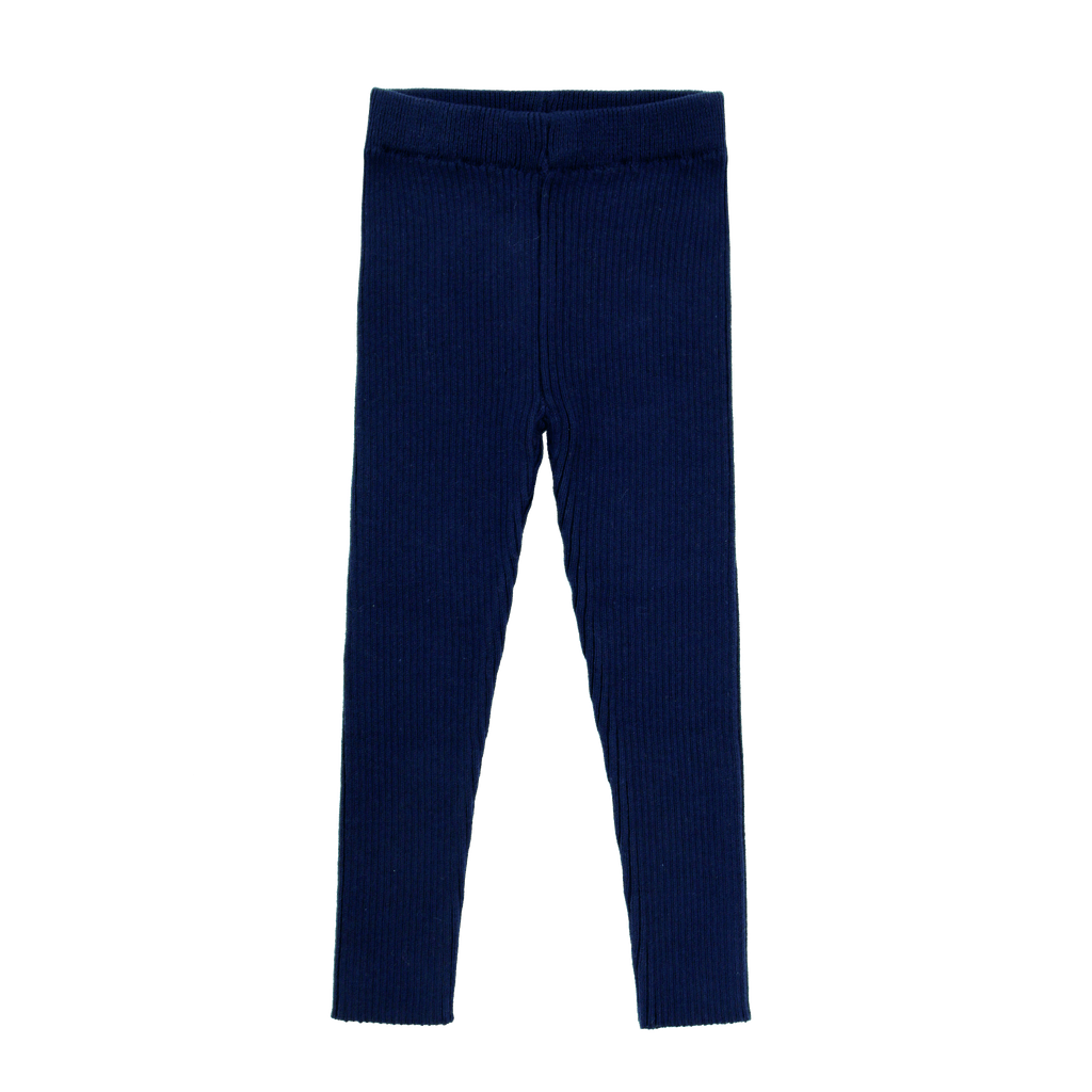 Coco Blanc Leggings Jellybeanzkids Coco Blanc Navy Ribbed Leggings