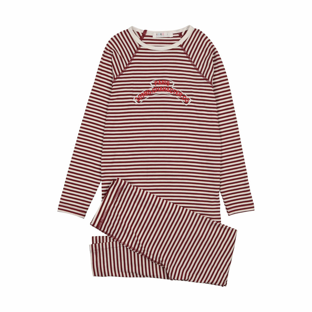 Coco Blanc Pajamas Jellybeanzkids Coco Blanc Crew Pajamas - Raspberry/Cream