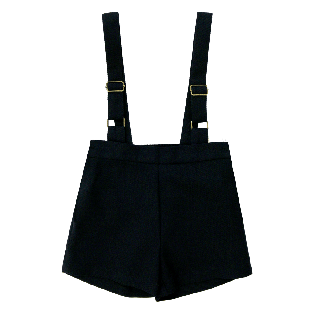 Coco Blanc Pants Jellybeanzkids Coco Blanc Navy Suspender Shorts