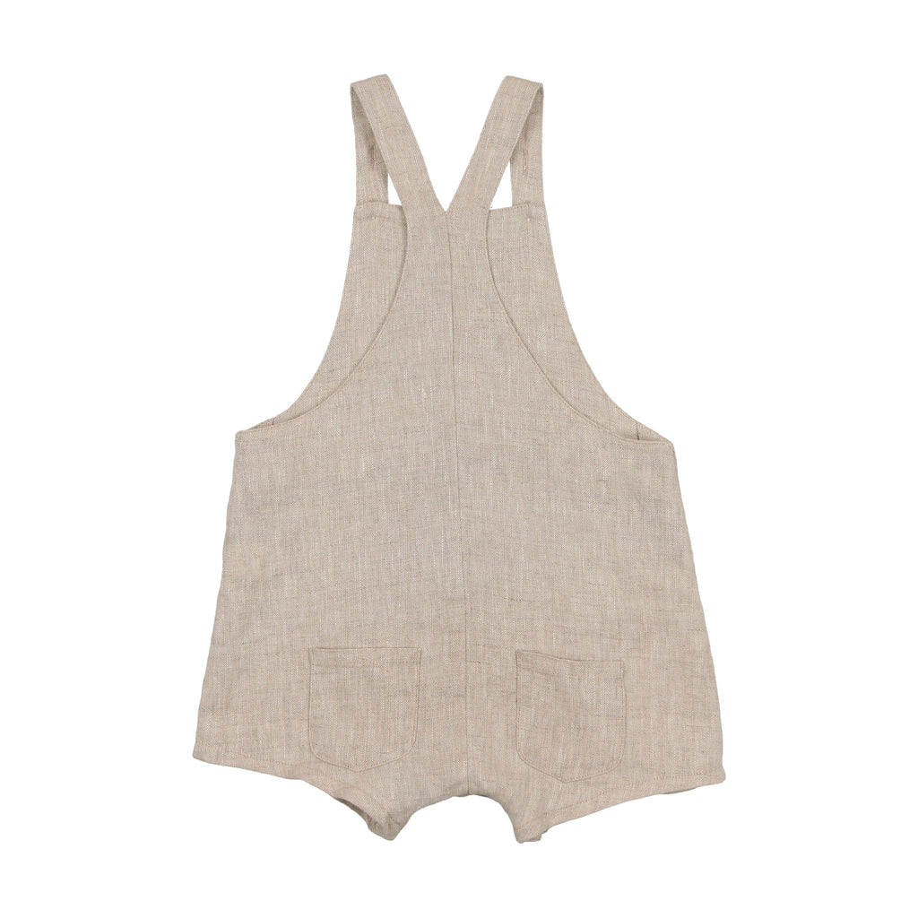 Coco Blanc Romper Jellybeanzkids Coco Blanc Dressy Overalls- Sand Linen